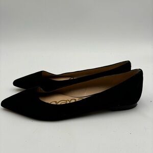 Sam Edelman Women’s 7.5 Black Suede Rae Pointed Toe Flats